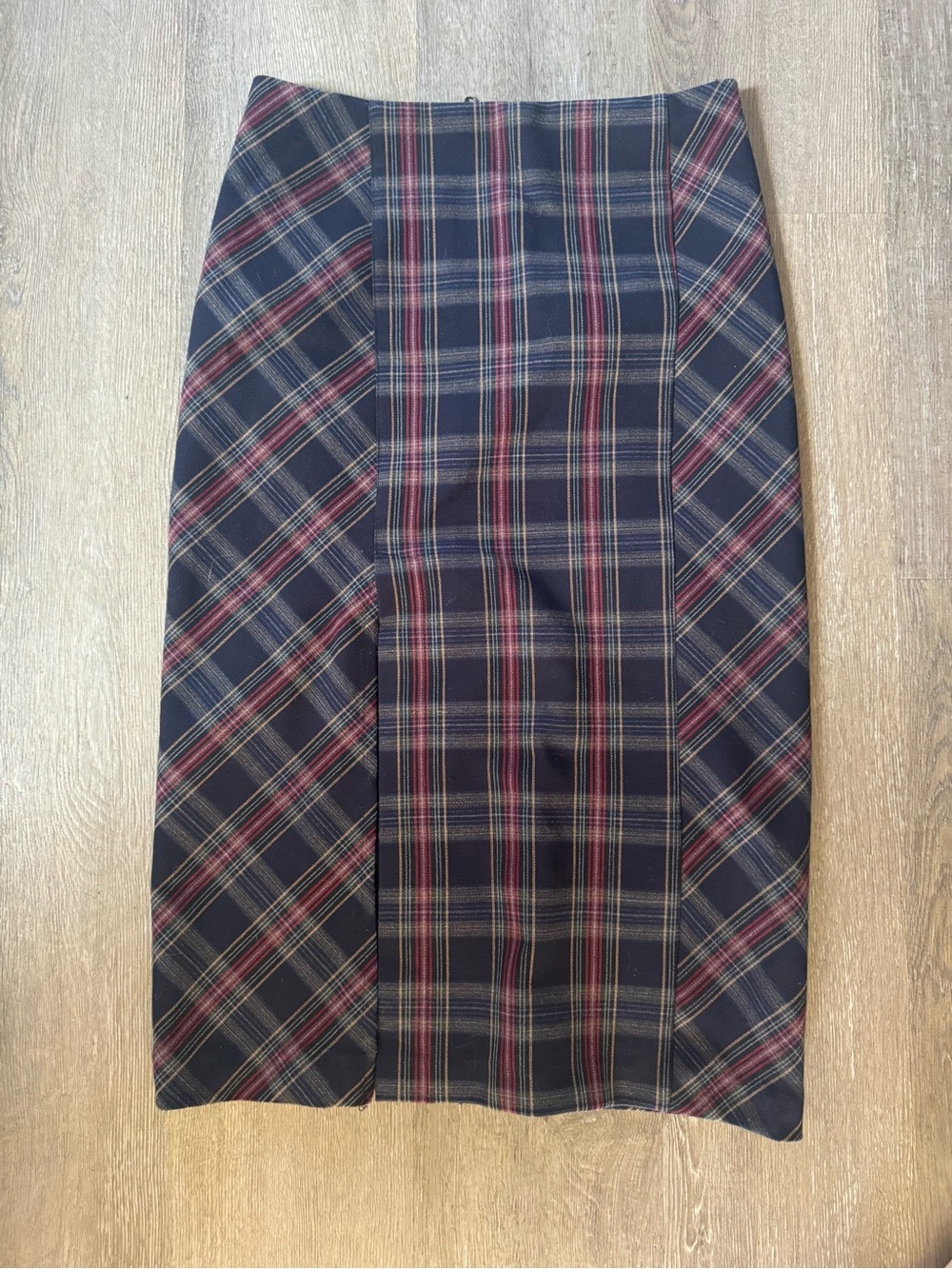 Free People Wellington Tartan Plaid Pencil Skirt - Picture 3 of 6
